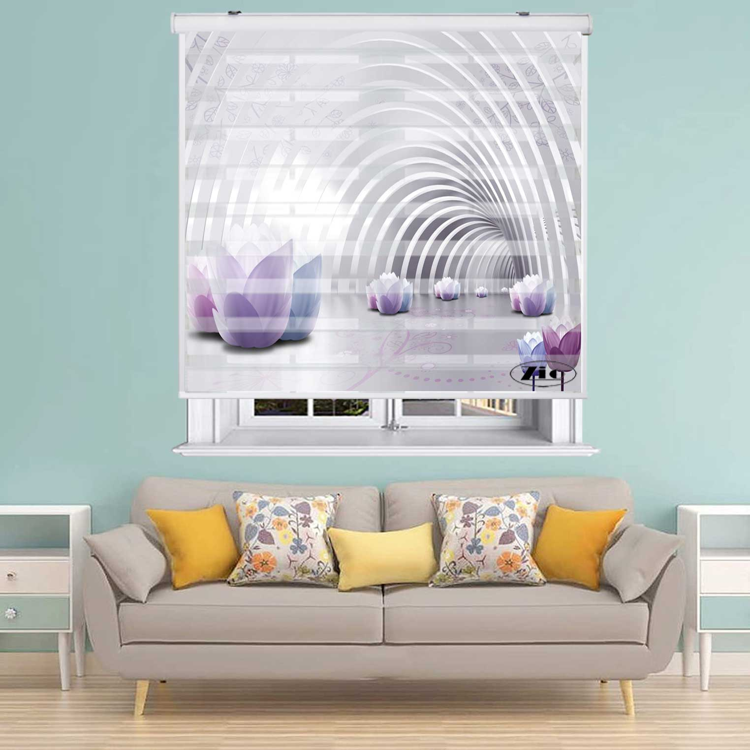 پرده زبرا زیو کد 3D1468 سایز 150X150 سانتی متر