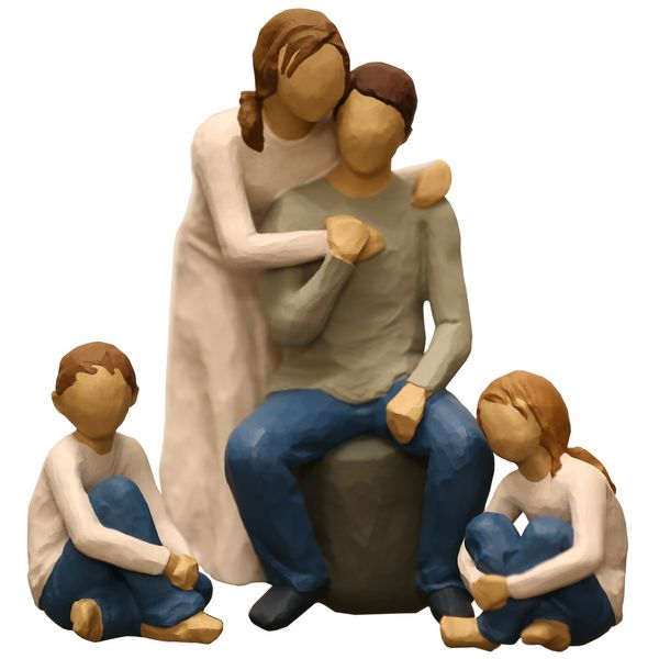 مجسمه امین کامپوزیت مدل Family Grouping کد 560 بسته 3 عددی