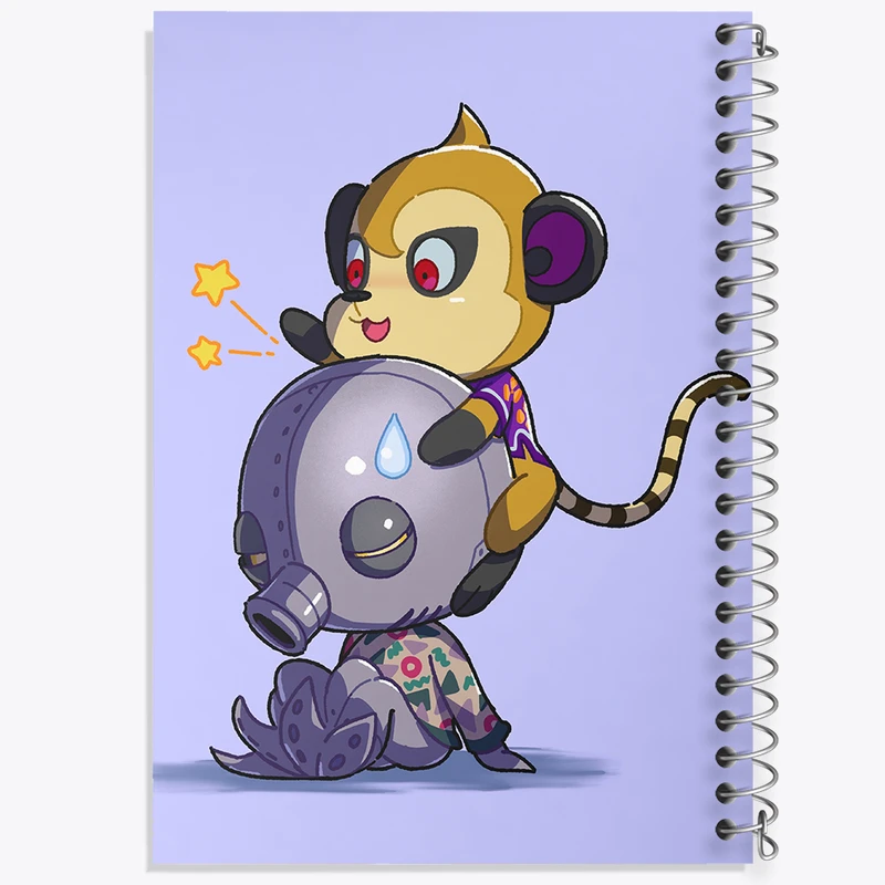 دفتر شطرنجی 50 برگ خندالو مدل بازی انیمال کراسینگ (Animal Crossing) کد 32639