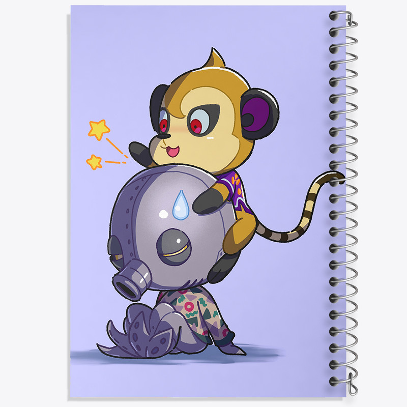 دفتر ژورنال نویسی 50 برگ خندالو مدل نقطه ای طرح بازی انیمال کراسینگ (Animal Crossing) کد 32639