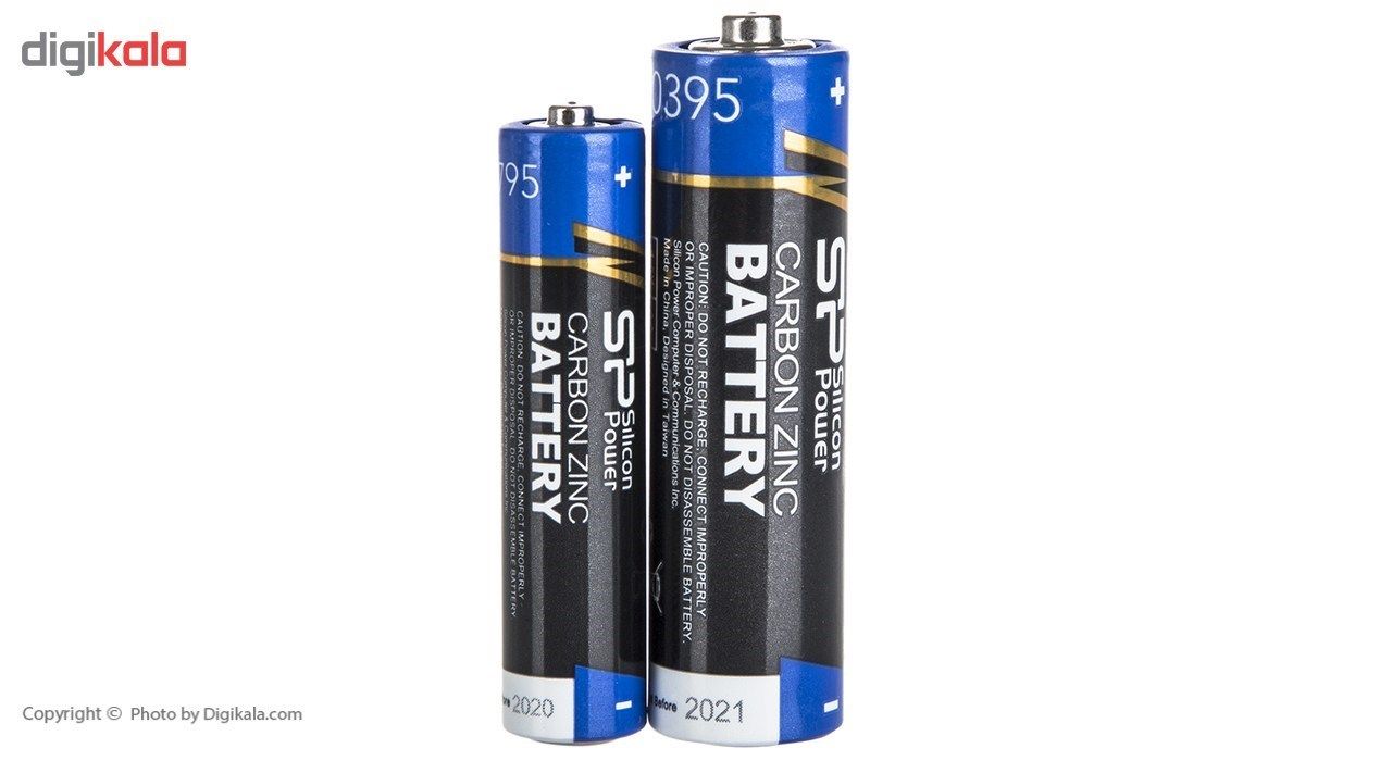 باتری قلمی و نیم قلمی سیلیکون پاور مدل Carbon Zinc بسته 24 عددی main 1 4
