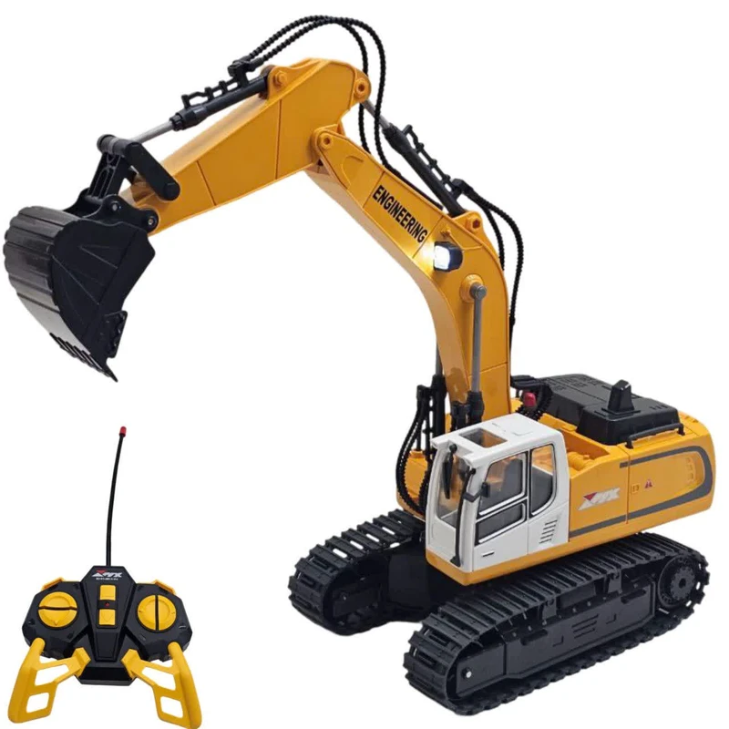 ماشین بازی کنترلی ناب سل مدل بیل مکانیکی چراغدار شارژی 5 کانال کد 5-channel rechargeable lighted excavator remote control game machine