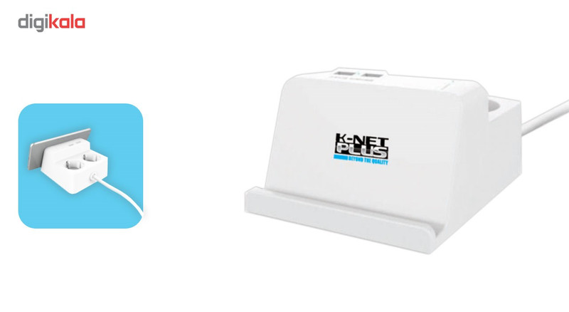 چند راهی و محافظ برق کی نت پلاس مدل KP-PS04-USB-SPD