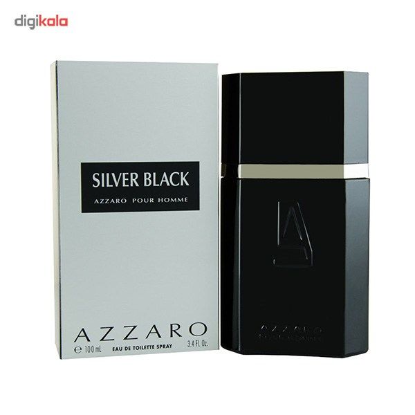 ادو تویلت مردانه آزارو مدل Silver Black حجم 100 میلی لیتر -  - 2