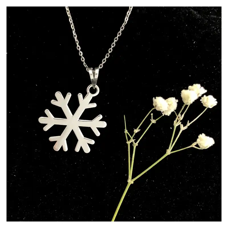 گردنبند نقره زنانه مدل دونه برف کد G-197