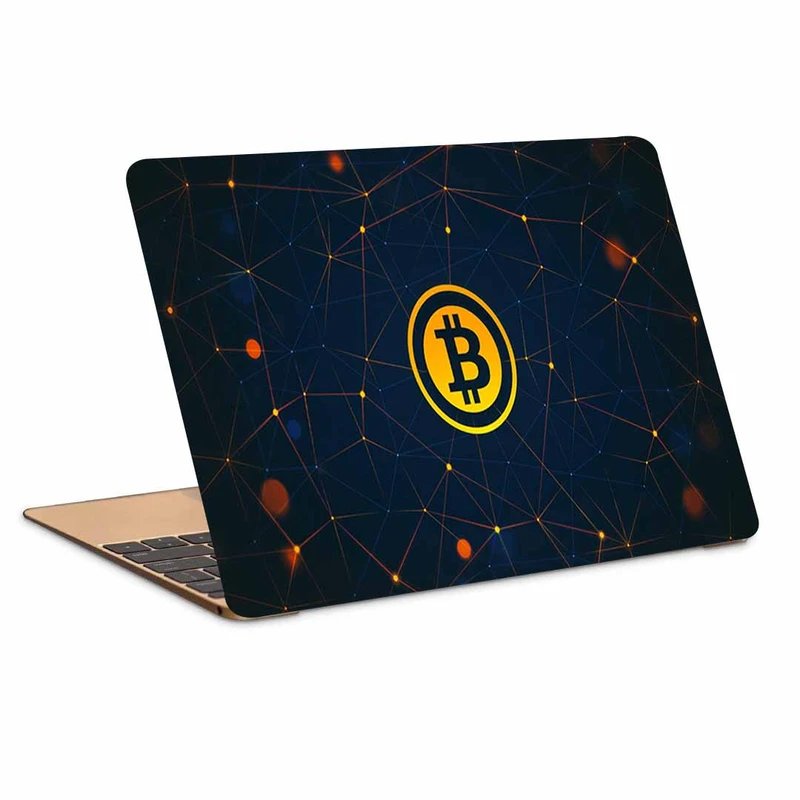  استیکر لپ تاپ طرح bitcoinکد p-1070 مناسب برای لپ تاپ 15.6 اینچ