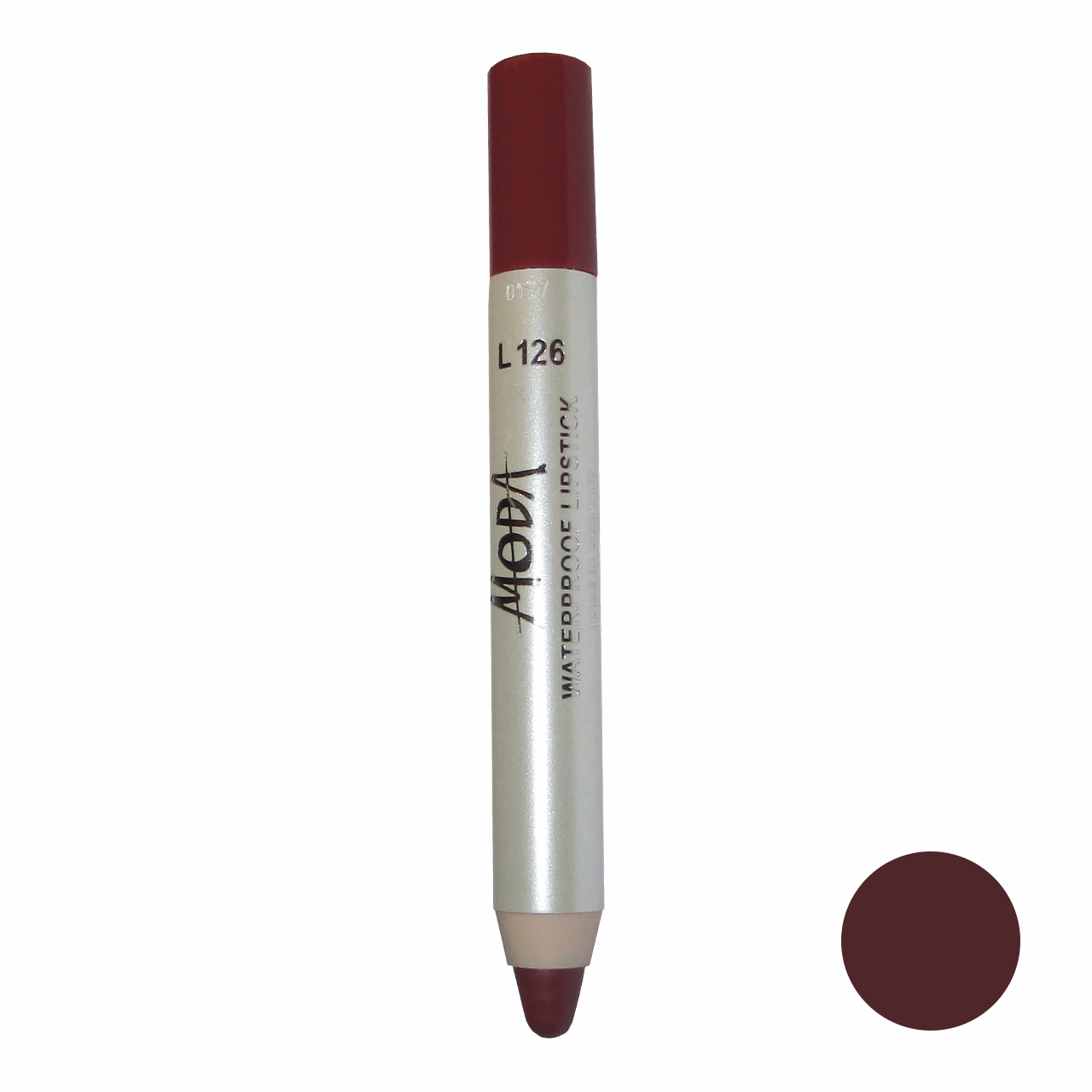 رژلب مدادی مودا مدل waterproof lipstick شماره L126