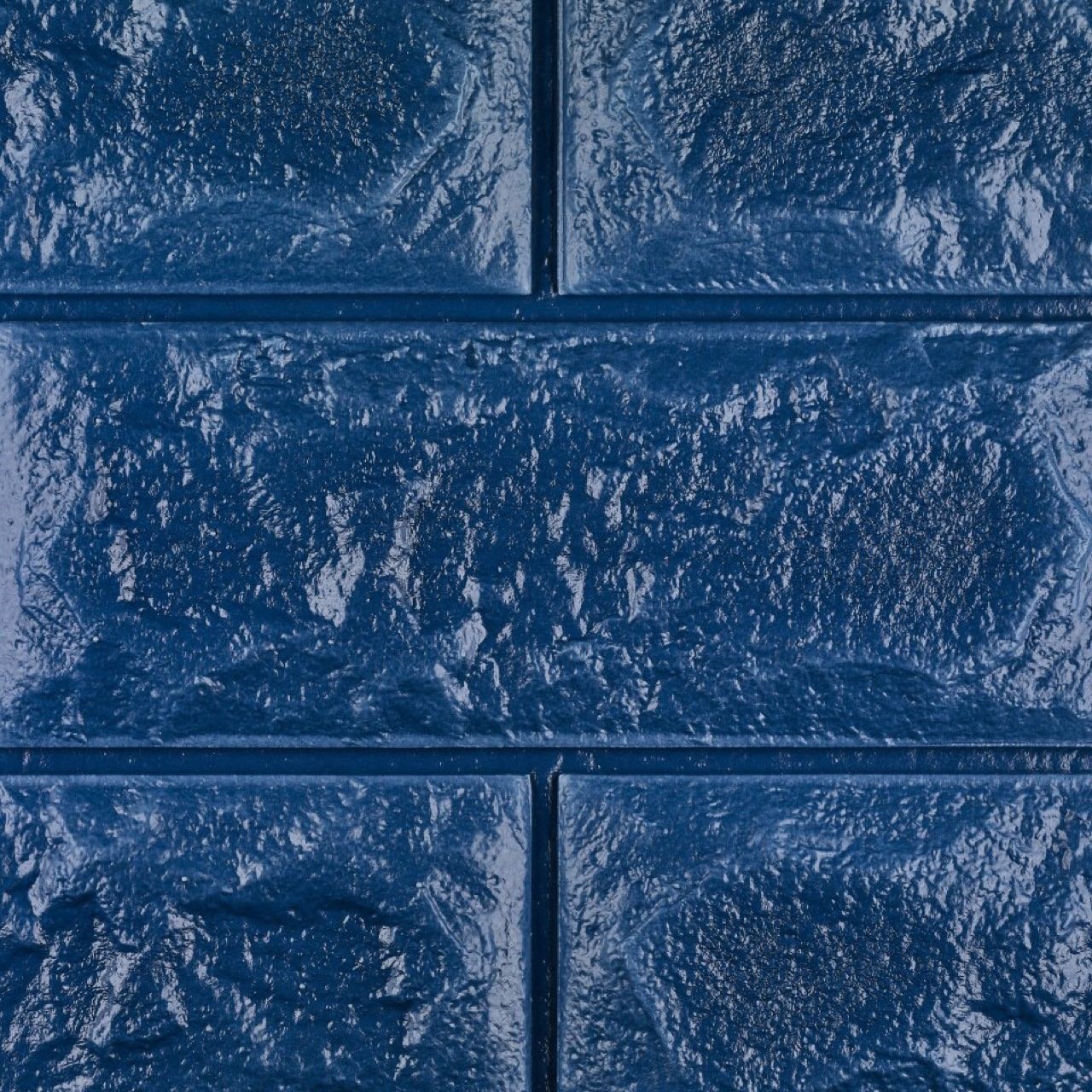 دیوارپوش فومی طرح آجر  آبی کد FB  اندازه 71x77