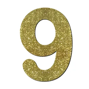 استیکر چوبی کودک مدل اعداد لاتین  کد MDF-T-9