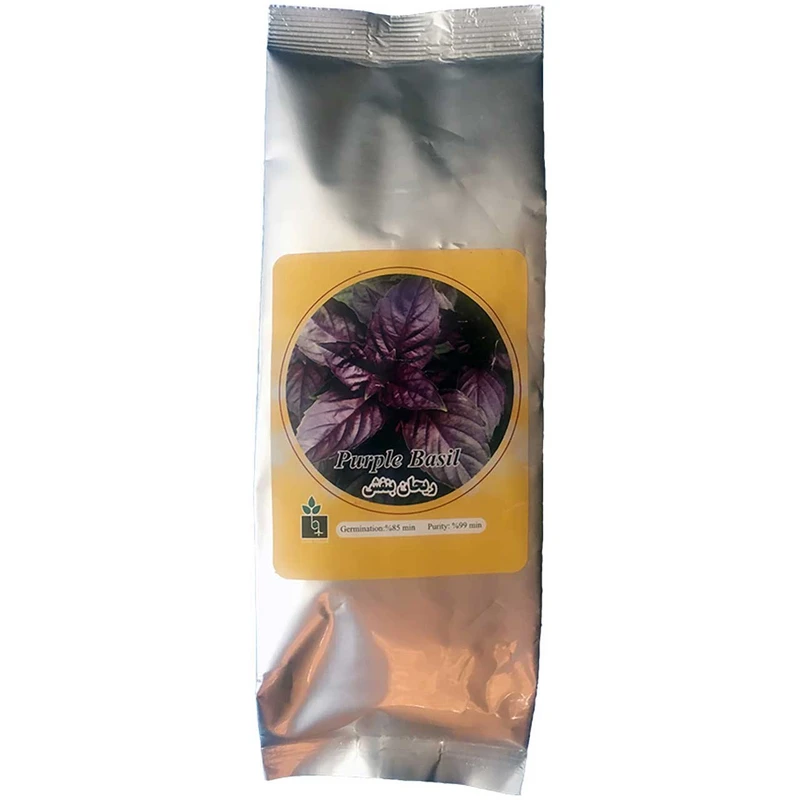 بذر ریحان بنفش به کشت کد08 مقدار 250 گرمی