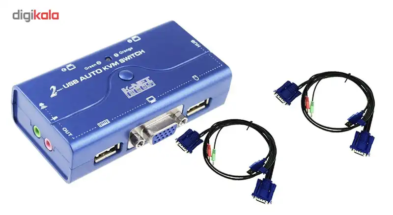 سوییچ KVM دو پورت USB کی نت پلاس مدلKPU622