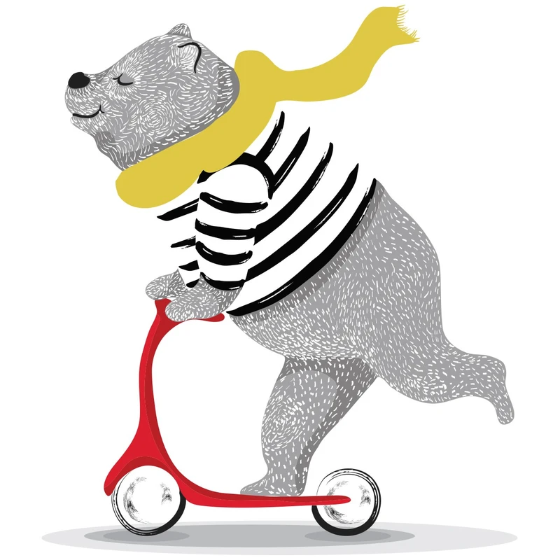 استیکر دیواری باروچین طرح خرس 