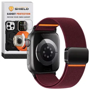 Ultimate Shield band model Fabric Mag Elastic suitable for Apple watch Series Se/1/2/3/4/5/6/7/8/9 size 42/44/45mm
