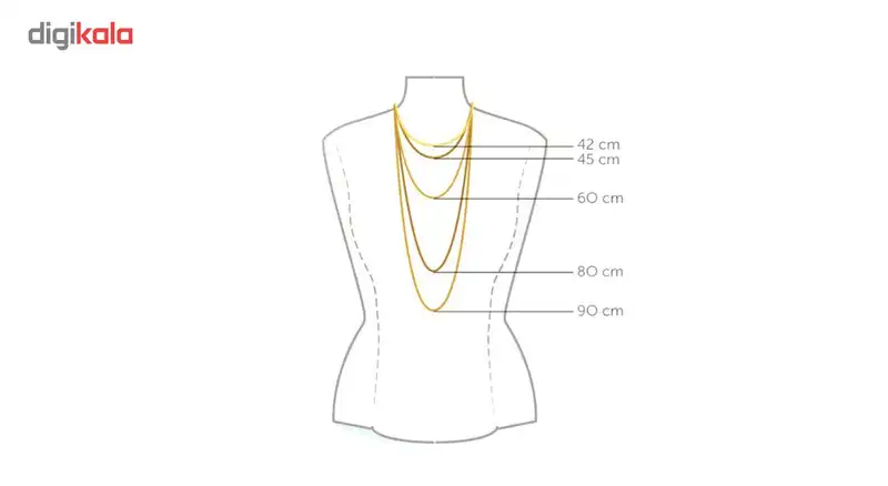 گردنبند حامد گالری طرح کارتیه طلایی مدل nm625