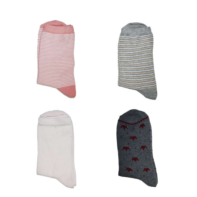 جوراب دخترانه ایکس میل مدل 3602 مجموعه 4 عددی 