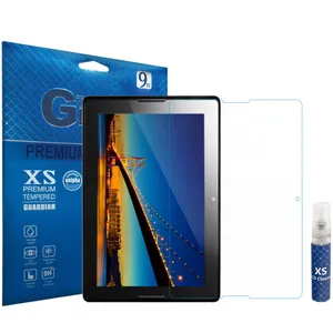 محافظ صفحه نمایش شیشه ای ایکس اس مدل تمپرد مناسب برای تبلت لنوو A10-70 A7600 به همراه اسپری پاک کننده صفحه XS