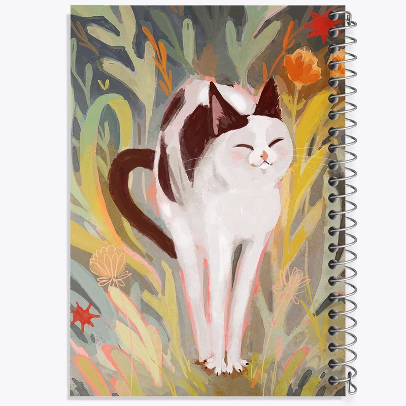 دفتر ژورنال نویسی 50 برگ خندالو مدل نقطه ای طرح گربه (Cat) کد N31