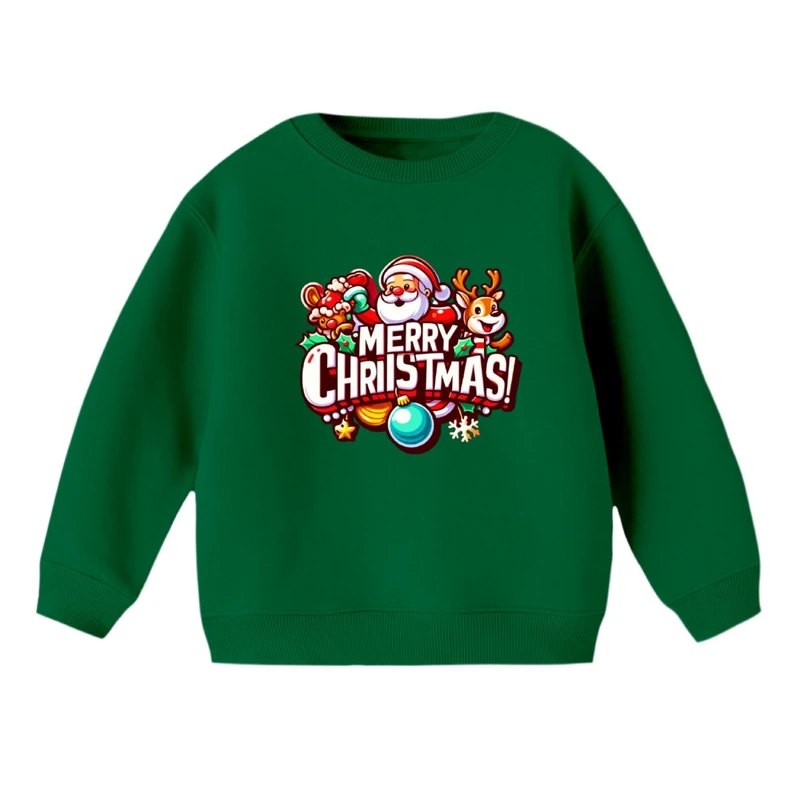 سویشرت بچگانه مدل بابانوئل و گوزن کریسمس کد 9