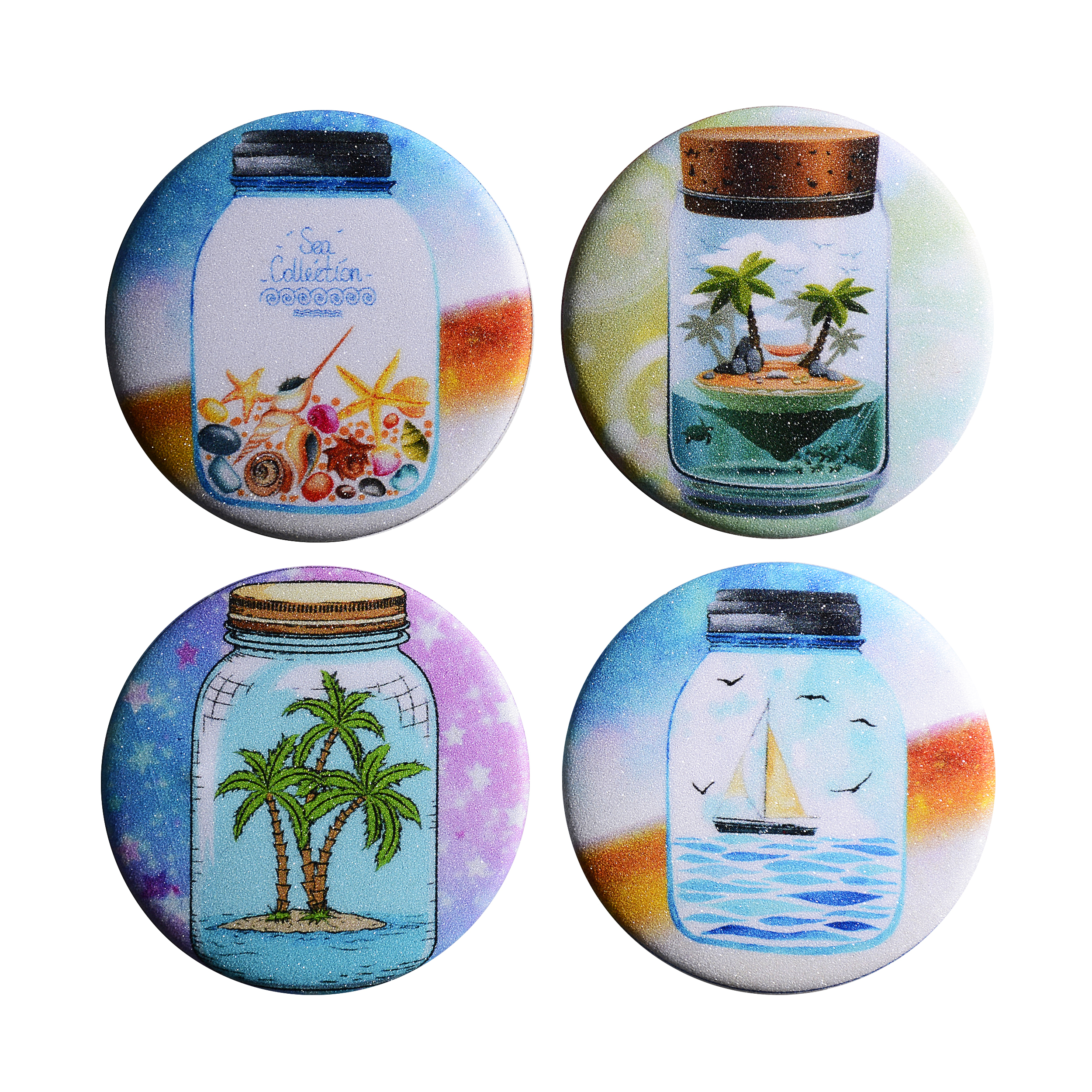 پیکسل طرح بطری و دریا کد 131p مجموعه 4 عددی