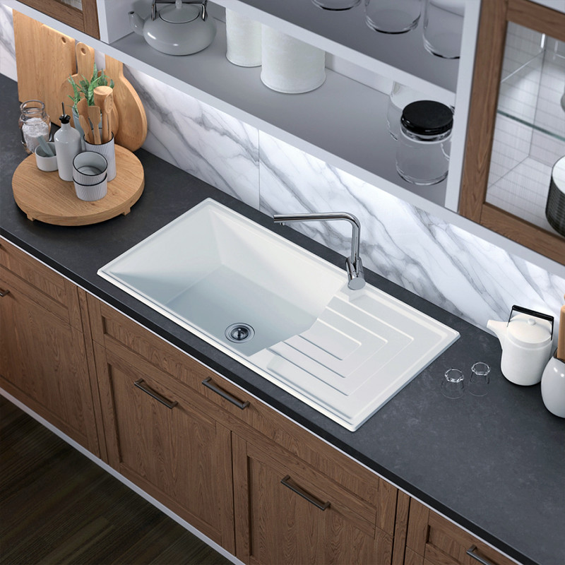 سینک ظرفشویی گرانیت مدل آمونیت 122 توکار سینک ظرفشویی گرانیت مدل آمونیت 122 توکار