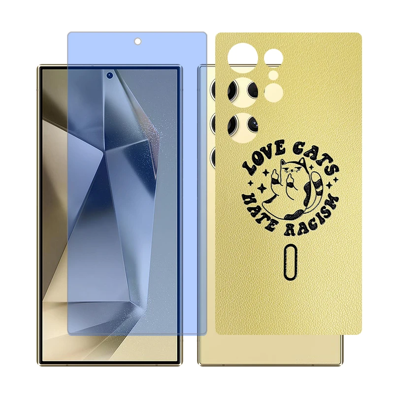 محافظ صفحه نمایش بلو کات گلس مدل Together مناسب برای گوشی موبایل سامسونگ Galaxy S22 Ultra به همراه برچسب پوششی پشت گوشی