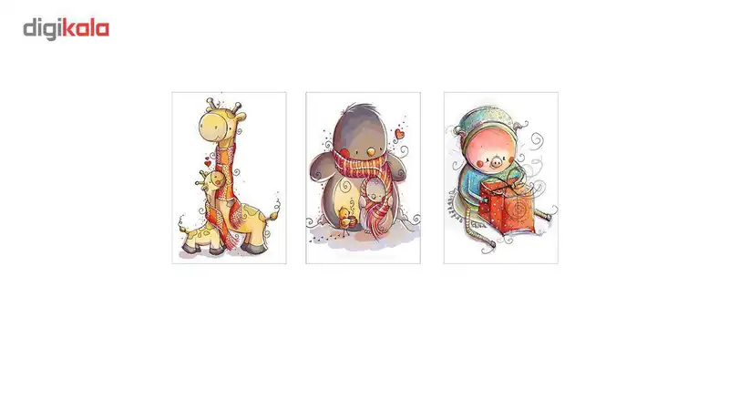 تابلو دیواری 3 تکه گالری نفیس کد NG21