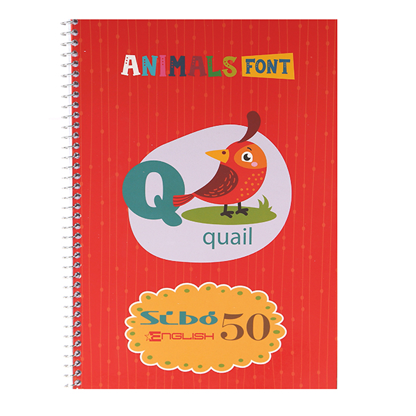 دفتر زبان 50 سیبو طرح پرنده quail کد s-15
