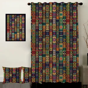 Rence S1-41075 Curtain with Tableau and Cushion
