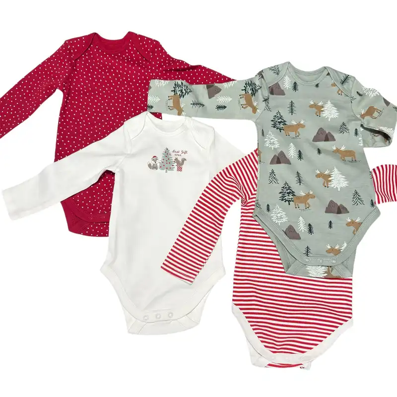 بادی آستین بلند نوزادی سی اند ای مدل 900 مجموعه 4 عددی