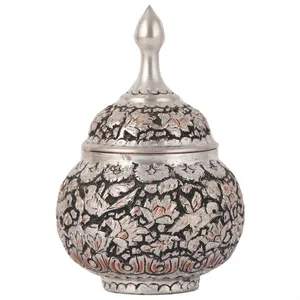 قندان قلم زنی طرح گل و مرغ گالری مثالین کد 149017