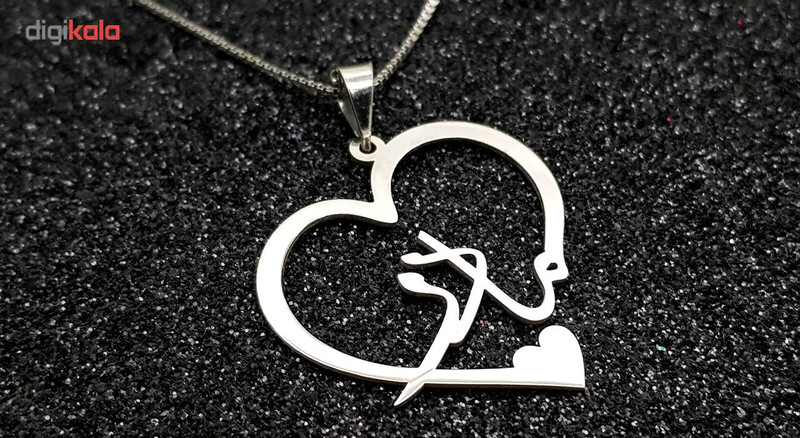 گردنبند نقره ترمه مدل قلب و مادر Termeh گردنبند نقره ترمه مدل قلب و مادر Termeh