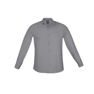 پیراهن آستین بلند مردانه مدل ملانژ کشی ساده 21