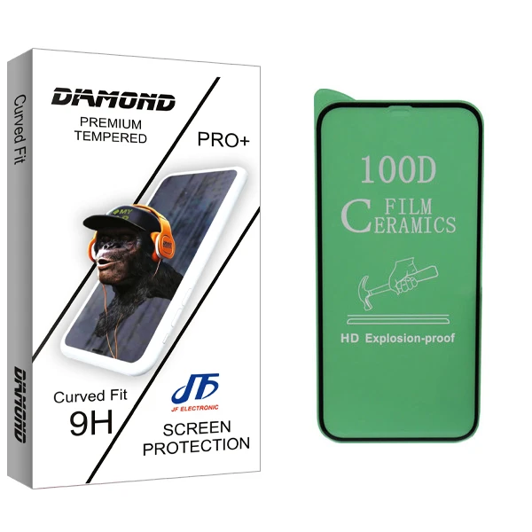 محافظ صفحه نمایش سرامیکی جی اف مدل Diamond glass مناسب برای گوشی موبایل اپل iPhone 12 Pro Max