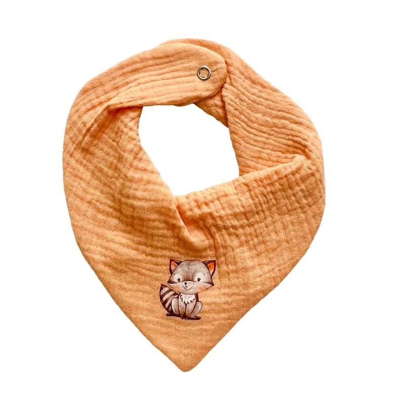 پیش بند نوزادی مدل کابویی طرح روباه کد 5903 رنگ گلبهی