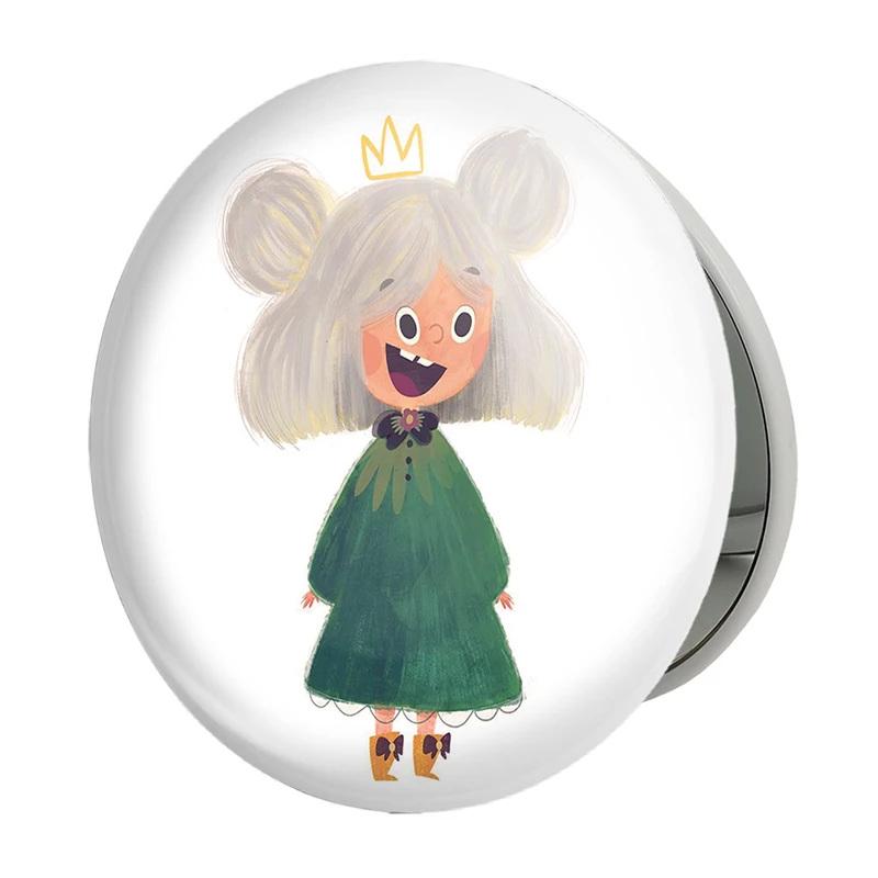 آینه جیبی خندالو طرح دختر مدل تاشو کد 5541 