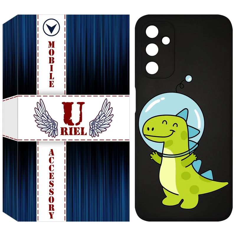 کاور یوریل قاب مدل KSH کد 62 طرح دایناسور فضانورد مناسب برای گوشی موبایل سامسونگ Galaxy M14