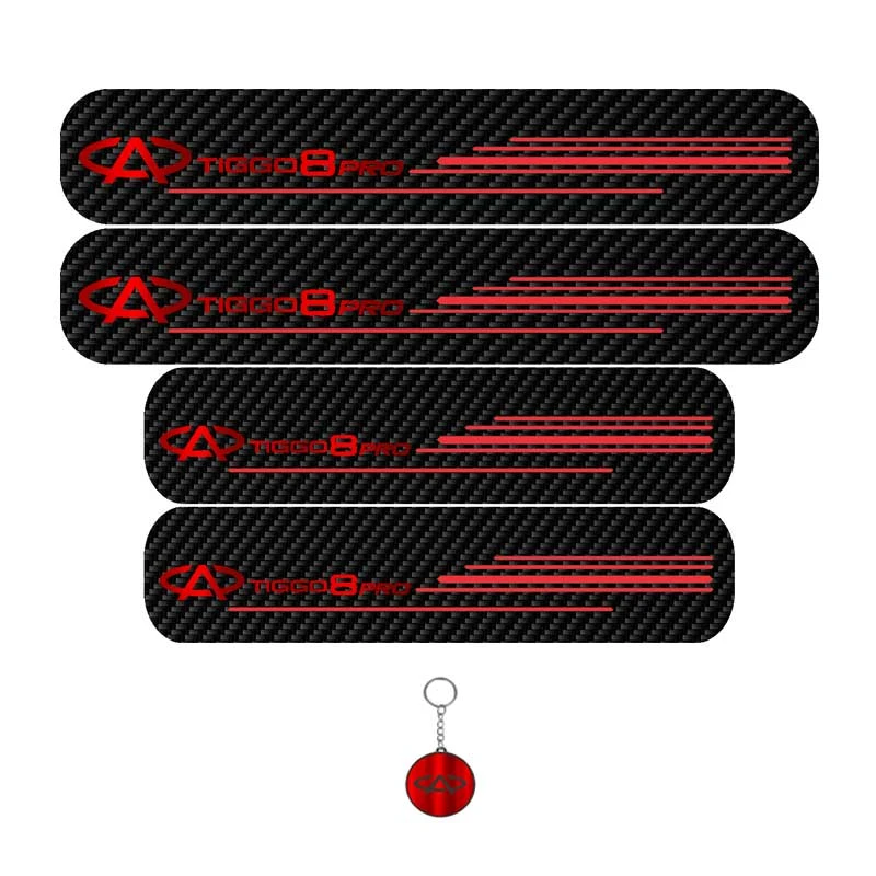 برچسب پارکابی خودرو لندمون کد LC058 MR مناسب برای تیگو 8 پرو مجموعه 4 عددی به همراه جاکلیدی