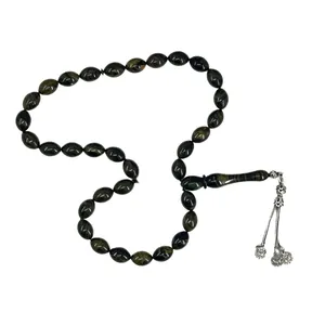 تسبیح نقره گالری ظهیرالدینی مدل کهربا کد KRO-73-33