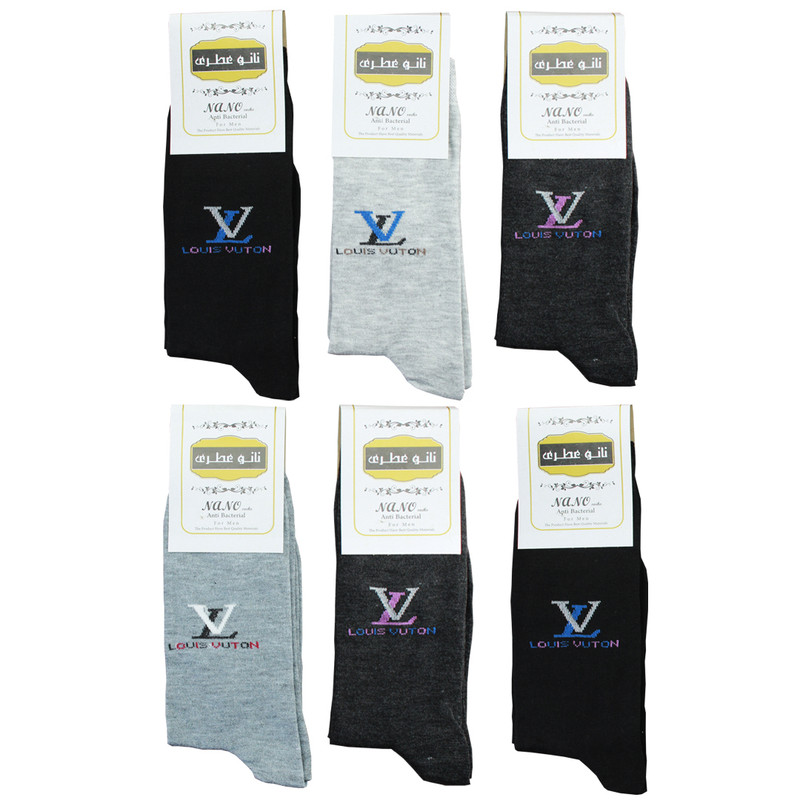 جوراب مردانه مدل نیم ساق مجموعه 6 عددی