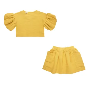 ست بلوز و دامن دخترانه فیورلا مدل پفی کد 45024