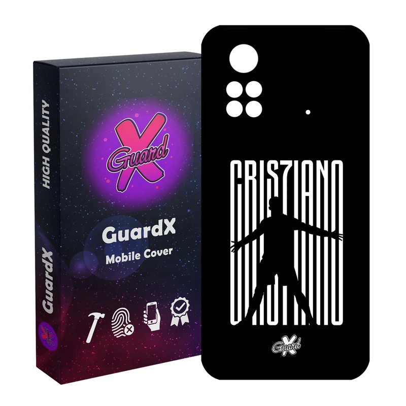 کاور گارد ایکس طرح CR7 مدل Glass10115 مناسب برای گوشی موبایل شیائومی Poco M4 Pro 4G