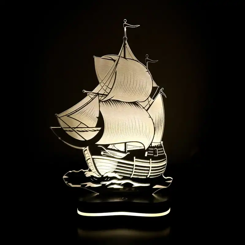 چراغ خواب سه بعدی گالری دیکوماس طرح کشتی کد DMS147