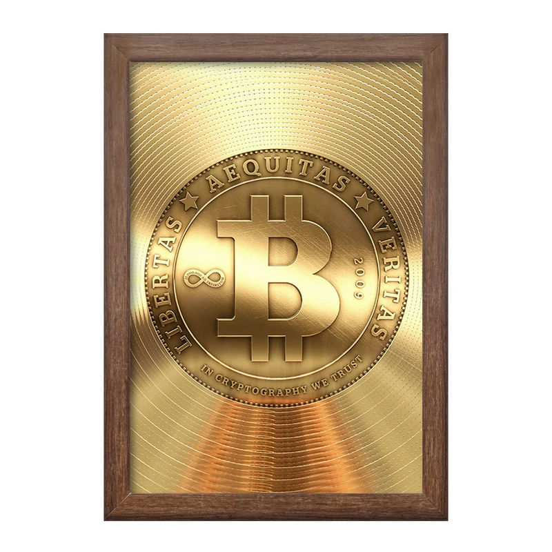 تابلو خندالو طرح ارز دیجیتال بیت کوین  کد 10881