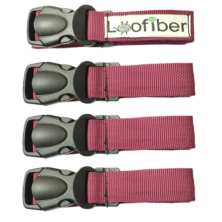 بند نگهدارنده کیف و کوله پشتی لوفایبر مدل 190-2.5cm مجموعه 4 عددی