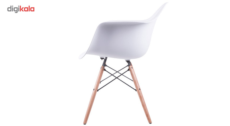 صندلی کروماتیک مدل White Armchair Wood Legs صندلی کروماتیک مدل White Armchair Wood Legs