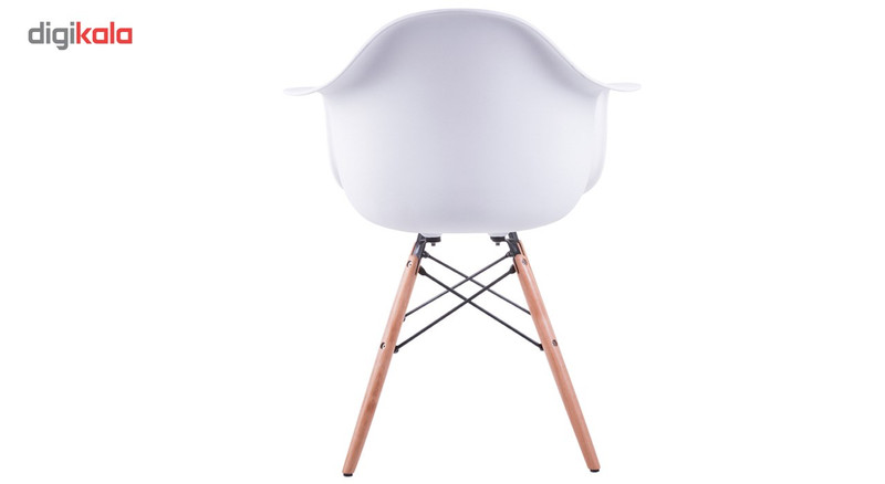 صندلی کروماتیک مدل White Armchair Wood Legs صندلی کروماتیک مدل White Armchair Wood Legs
