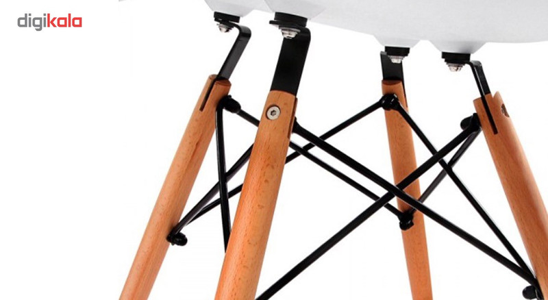 صندلی کروماتیک مدل White Armchair Wood Legs صندلی کروماتیک مدل White Armchair Wood Legs
