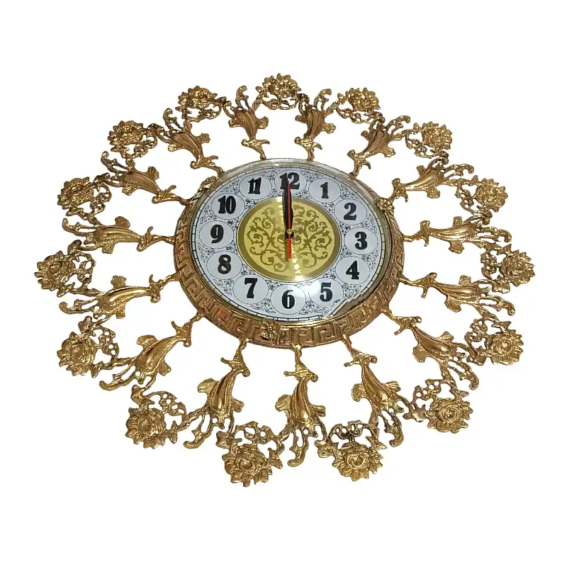 ساعت دیواری برنجی مدل خورشیدی کد H-1217