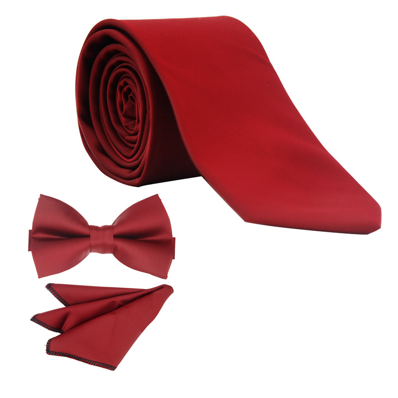ست کراوات و پاپیون و پوشت مردانه مدل MSET122RD