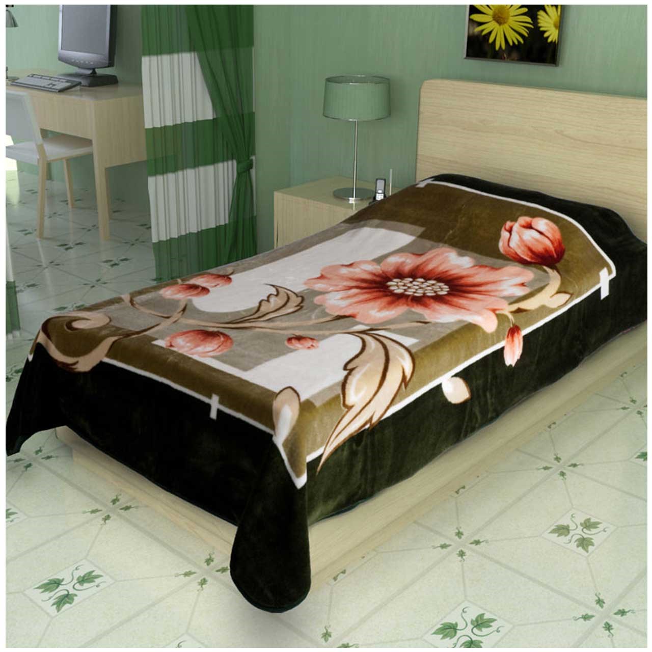 پتو دو نفره کالای خواب متین مدل گلبافت 217 سایز 240x220